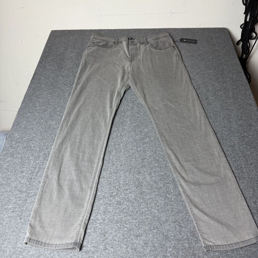 Travis Mathew Legacy Featherweight Jeans 34x32 Gray Indigo Golf Pants Stretch